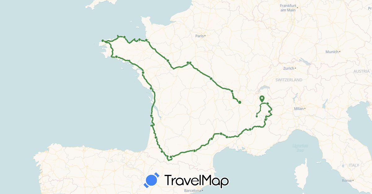 TravelMap itinerary: maxence pioteyry