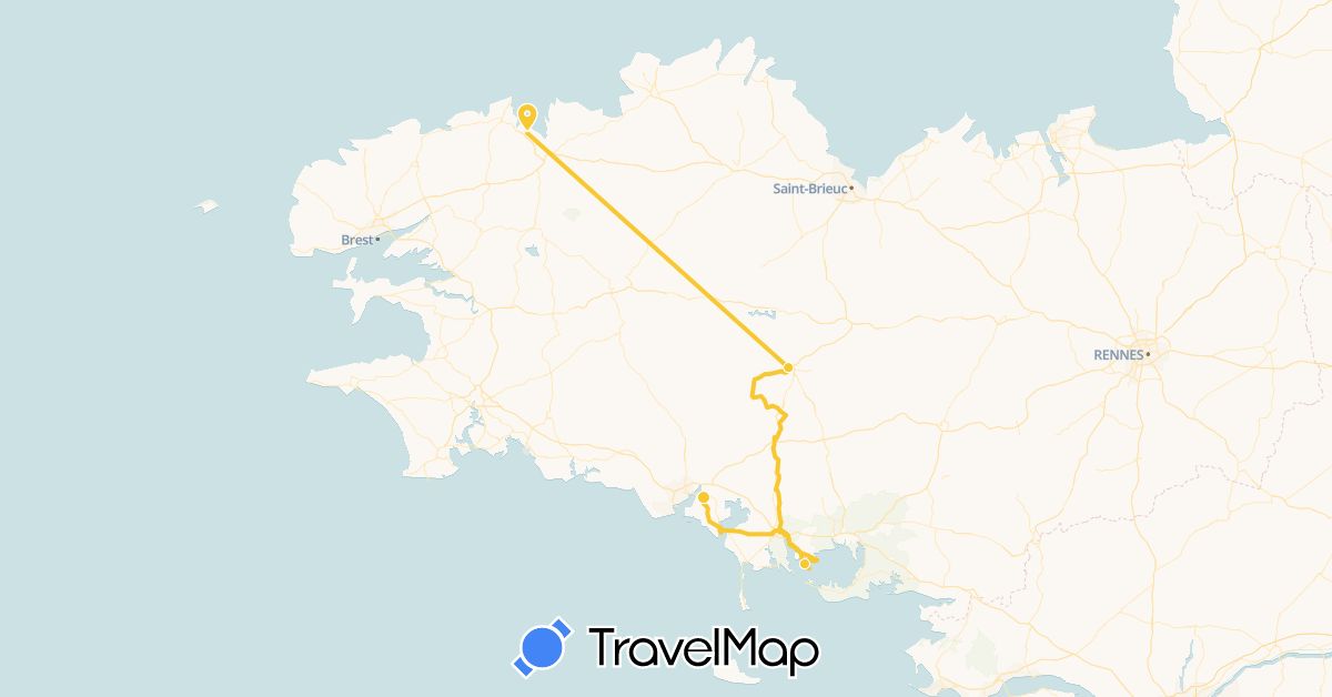 TravelMap itinerary: hervé dusson et christiane vollet