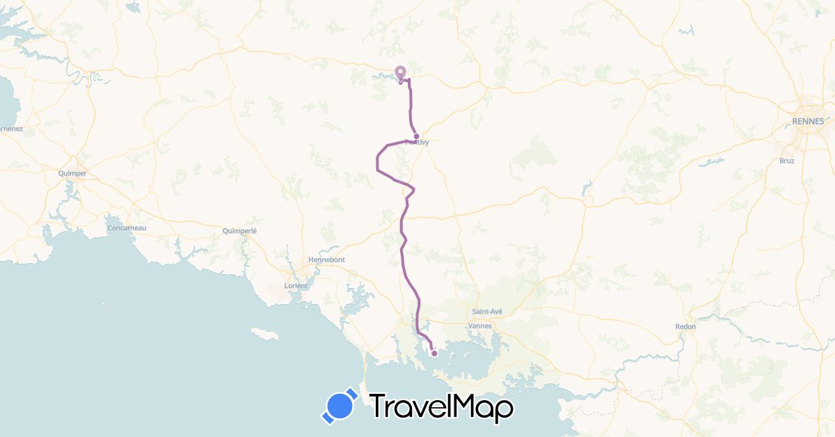 TravelMap itinerary: jean-claude trouche