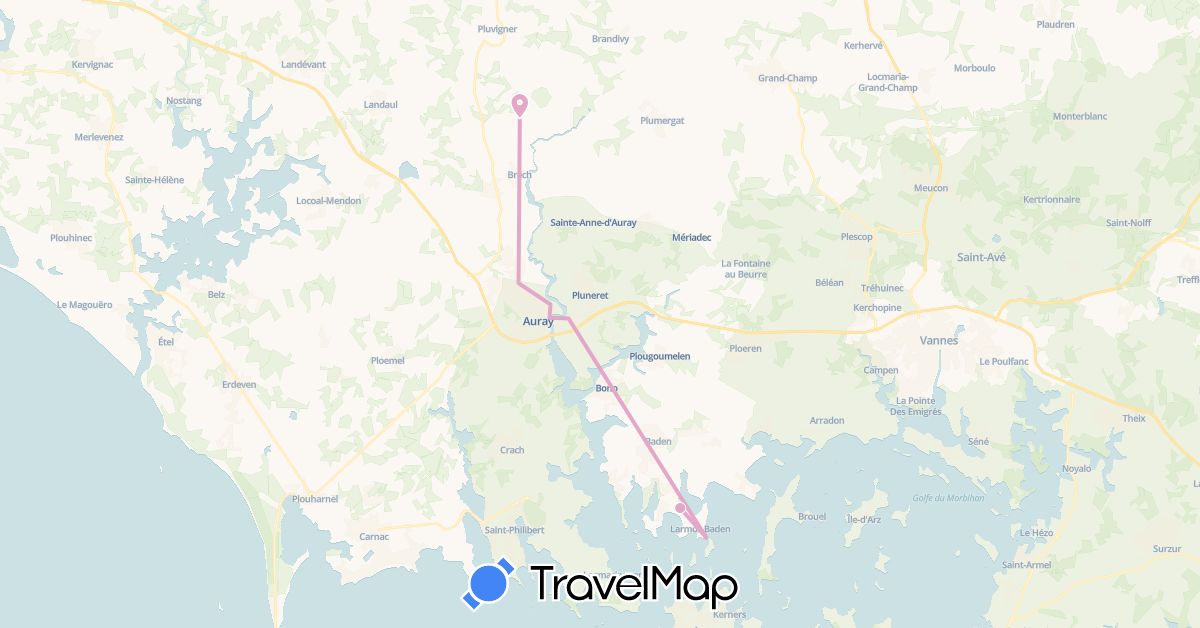 TravelMap itinerary: nina wollner