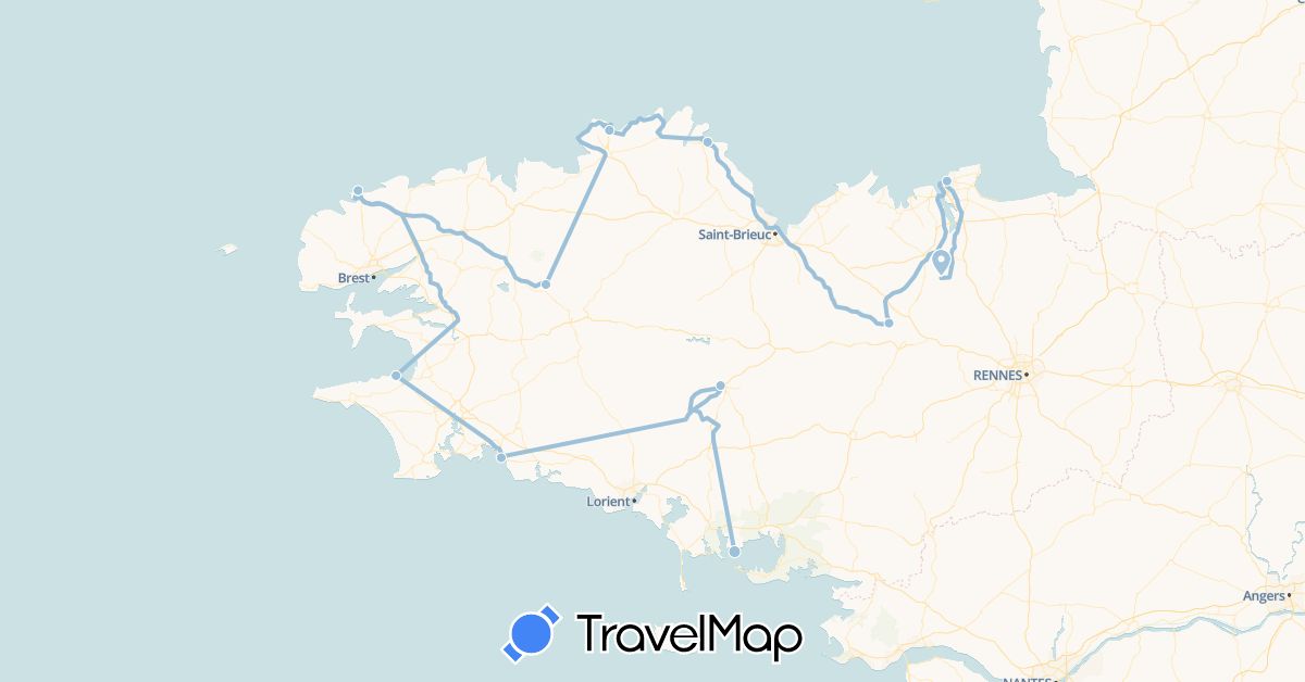 TravelMap itinerary: david griffaut